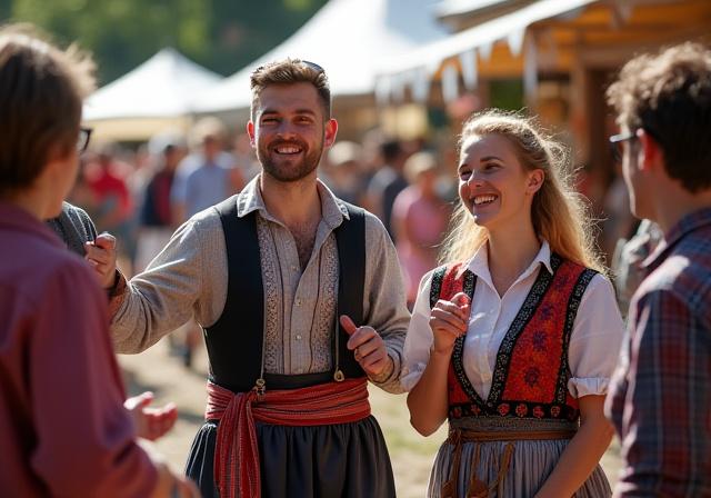 Gruppe kulturell tur på norsk festival